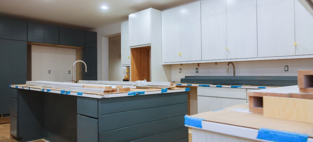 Installing kitchen cabinets