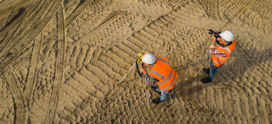 Sand being used for construction