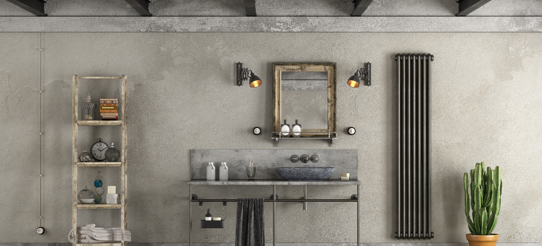 bathroom in industrial style