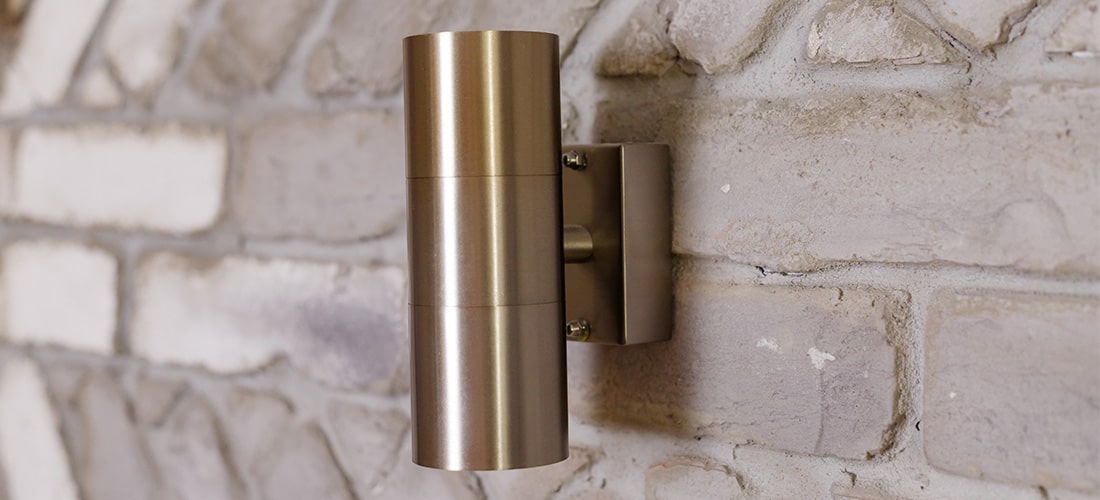 Metal wall sconce. 